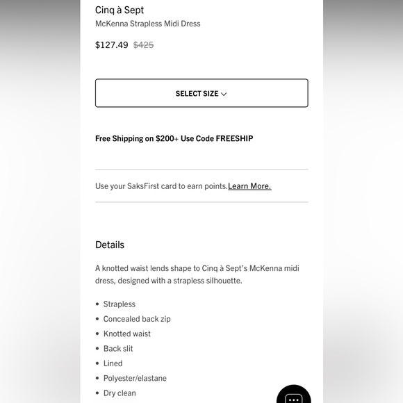 Cinque à Sept McKenna strapless midi dress - Picture 6 of 7